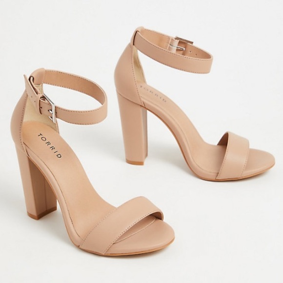 Torrid 4h Nude Two Strap Heels Wide 